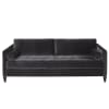 Sofá-cama de 3 lugares de veludo cinzento-antracite
